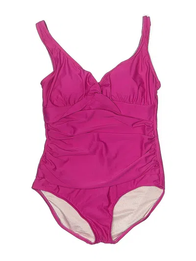 Pre-owned Maxine Of Hollywood One Piece Swimsuit In Pink