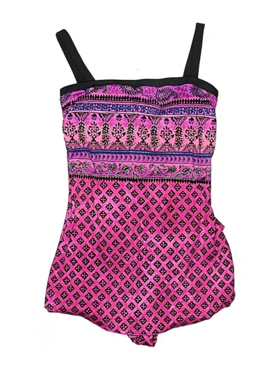 Pre-owned Maxine Of Hollywood One Piece Swimsuit In Pink