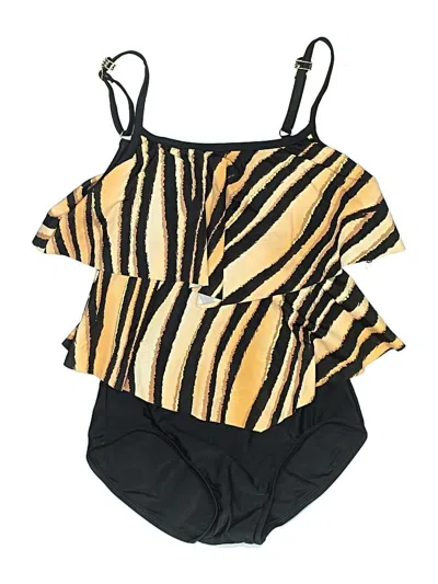 Pre-owned Maxine Of Hollywood One Piece Swimsuit In Yellow
