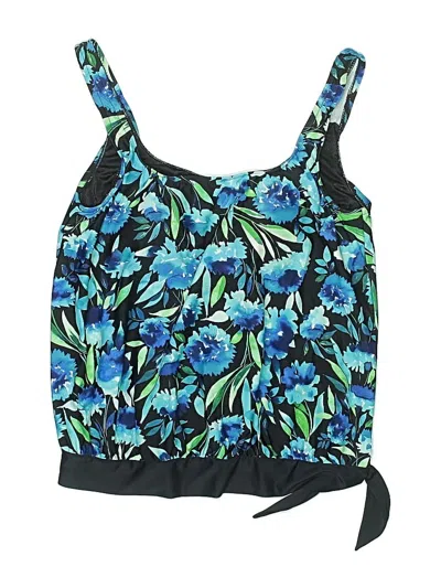 Pre-owned Maxine Of Hollywood Sleeveless Blouse In Blue