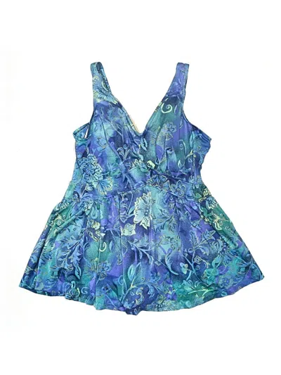 Pre-owned Maxine Of Hollywood Swimsuit Cover Up In Blue