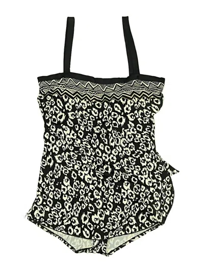 Pre-owned Maxine Of Hollywood Swimsuit Top Black Swimwear