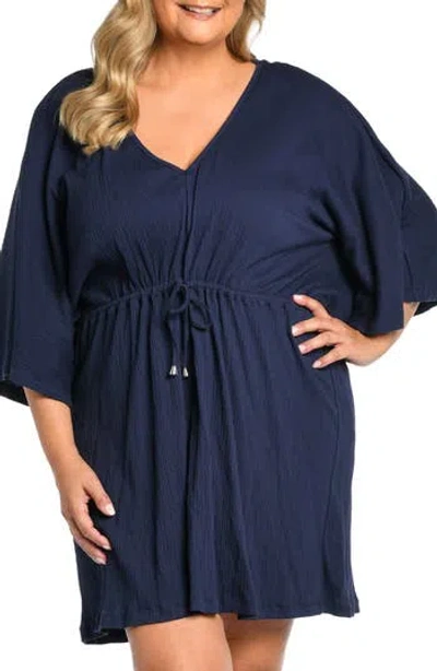 Maxine Of Hollywood Tunic Swim Cover-up In Blue