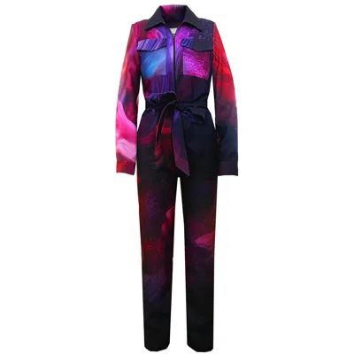 Maxjenny Women's Blue / Purple Jumpsuit - Smokeflow Purple In Multi