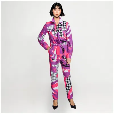 Maxjenny Women's Blue / Red Jumpsuit - Arty Pink Purple In Multi