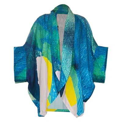 Maxjenny Women's Blue / Yellow Round Art Kaftan Multi Colours Four