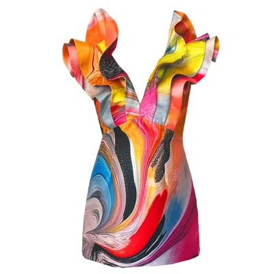 Maxjenny Women's Butterfly Mini Dress - Smokeflow Liquide