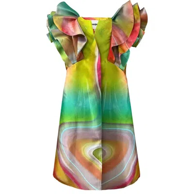 Maxjenny Women's Butterfly Occasion Coat - Smokeflow Yellow
