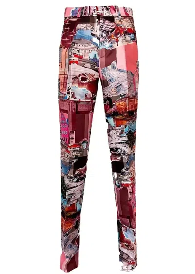 Maxjenny Women's Classic Suit Pants - Stockholm Royal Pink In Multi