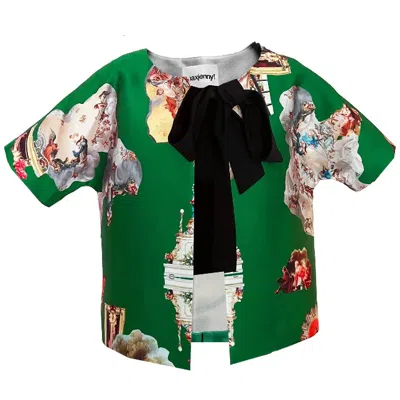 Maxjenny Women's Cropped Jacket - Sicily Green