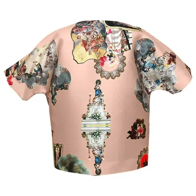 Maxjenny Women's Cropped Jacket With Bow - Sicily Salmon Pink