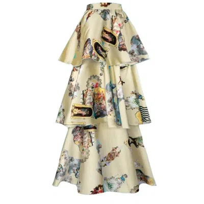 Maxjenny Women's Evening Skirt - Champagne In Multi