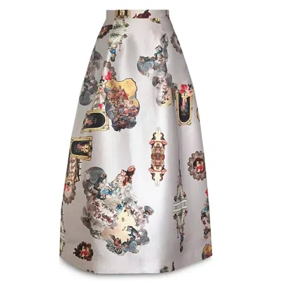 Maxjenny Women's Evening Skirt - Sicily Dirty White In Multi