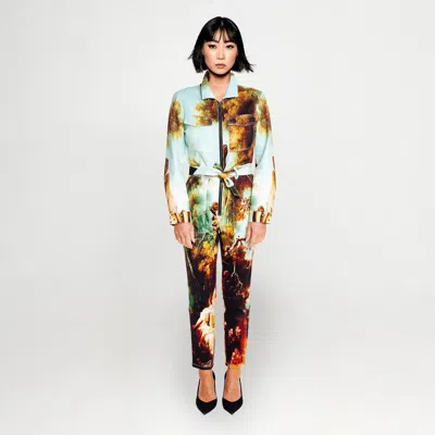 Maxjenny Women's Green / Brown Jumpsuit - Garden Royal In Multi