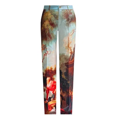 Maxjenny Women's Green Classic Suit Pants - Garden Royal