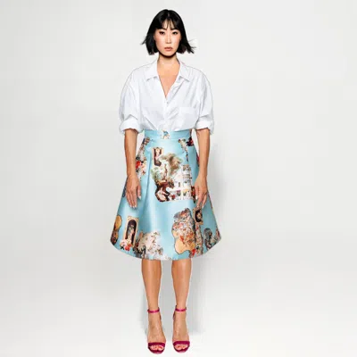 Maxjenny Women's Knee-length Skirt - Sicily Light Blue