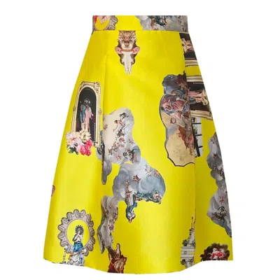 Maxjenny Women's Knee-length Skirt - Sicily Yellow