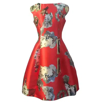 Maxjenny Women's Midi Dress C - Sicily Red
