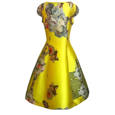 Maxjenny Women's Midi Dress C - Sicily Yellow In Multi