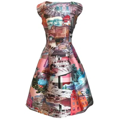 Maxjenny Women's Midi Dress C - Stockholm Royal Pink In Multi