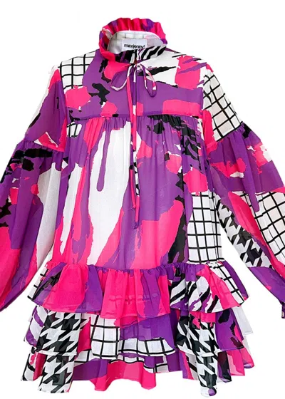 Maxjenny Women's Mini Dress - Arty Pink Purple