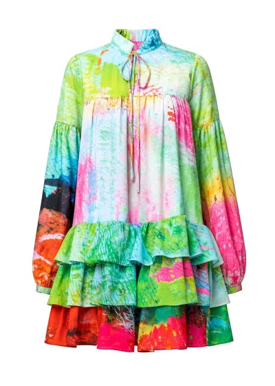 Maxjenny Women's Mini Dress - Mother Pink Red Green