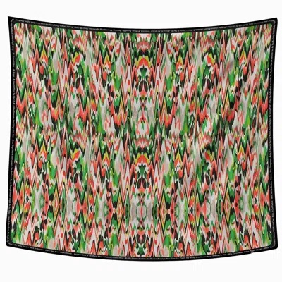 Maxjenny Women's Orange / Green Scarf - Zigzag Orange Green In Multi