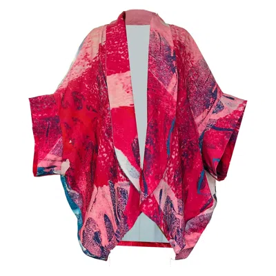Maxjenny Women's Pink / Red Round Art Kaftan Multi Colours Three