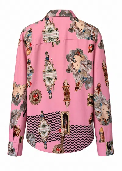 Maxjenny Women's Printed Viscose Shirt – Sicily Powderpink In Pink
