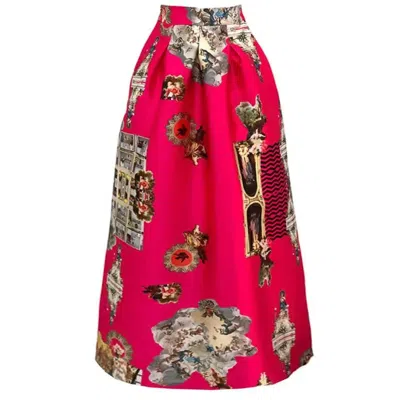Maxjenny Women's Red Evening Skirt - Sicily Hot Pink