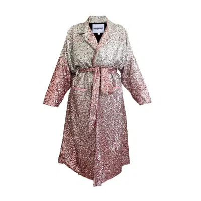 Maxjenny Women's Sequin Coat - Pink