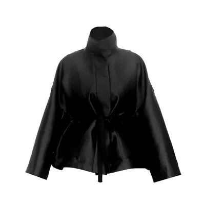 Maxjenny Women's Square Boxy Jacket - Black