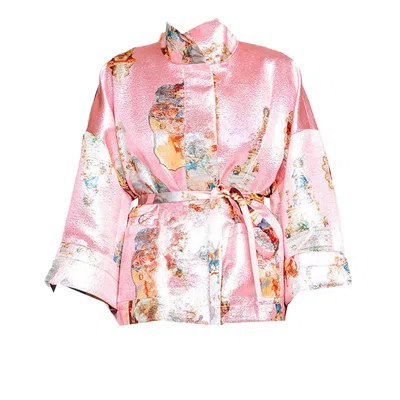 Maxjenny Women's Square Boxy Jacket - Sicily Powderpink In Pink
