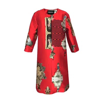 Maxjenny Women's Tailored Coat - Sicily Red