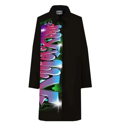 Maxjenny Women's Trenchcoat - Black