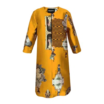 Maxjenny Women's Yellow Tailored Coat - Sicily Cognac