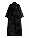 Maxmara Atelier Damask Velvet Cape Coat In Black