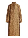 Maxmara Atelier Trench Over In Jacquard In Metallic