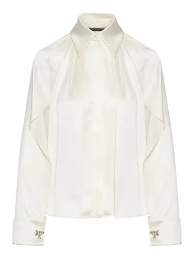Maxmara Pianoforte Salice Silk Shirt In White