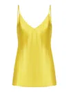 Maxmara Pianoforte Silk Braces Top In Yellow & Orange