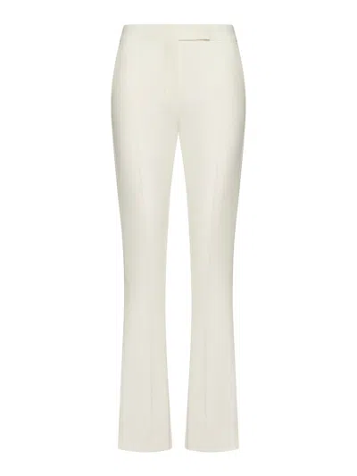 Maxmara Pianoforte Slim Trousers With Side Band In White