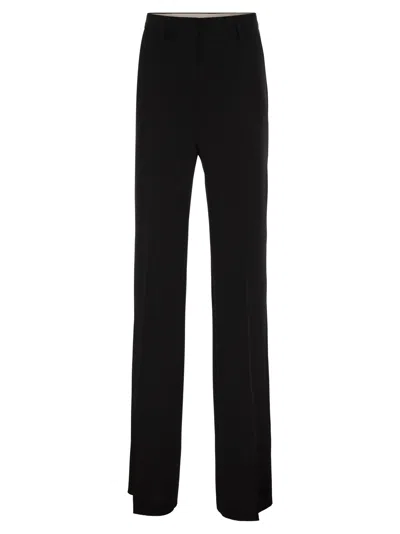 Maxmara Studio Alabama – Flared Trousers In Triacetate And Polyester In Black