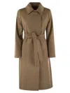 Maxmara Studio Bcollag Wool Coat In Brown