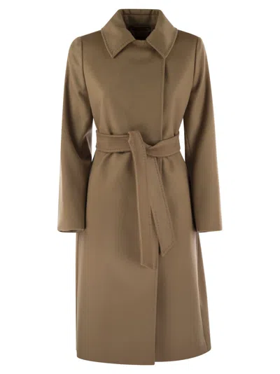 Maxmara Studio Bcollag Wool Coat In Brown