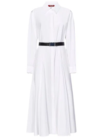 Maxmara Studio Dancing Midi Dress In White