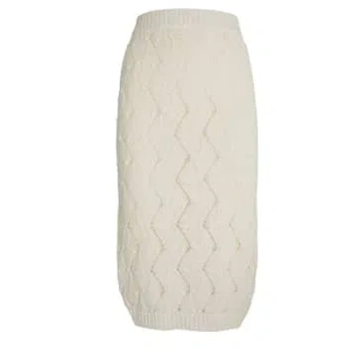 Maxmara Studio Knitted Goloso Skirt In White