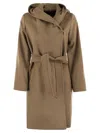 Maxmara Studio Max Mara Studio Newmang Wool Coat With Hood