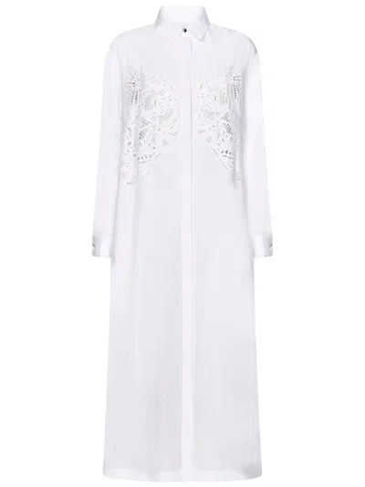 Maxmara Studio Midi Dress In White