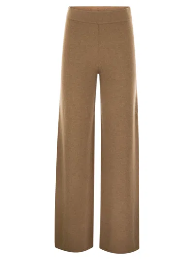 Maxmara Studio Moritz Wool And Cashmere Trousers In Brown