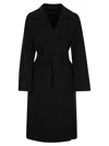 Maxmara Studio Bcollag Wool Coat In Black